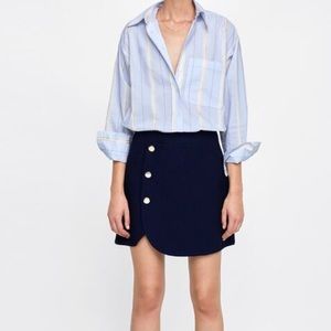 Cute Zara navy blue mini skirt